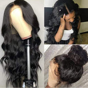 Top Virgin 13x4 Body Wave Lace Front Transparent Wig 180 Density with Baby Hair - Hershow
