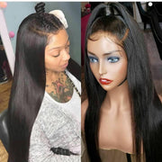 Top Virgin 13x4 Straight Hair Transparent Lace Front Wig 180 Density with Baby Hair - Hershow