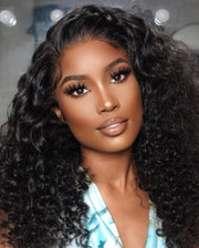 Top Virgin 13x6 Deep Wave Lace Front Wig 180 Density with Baby Hair - Hershow