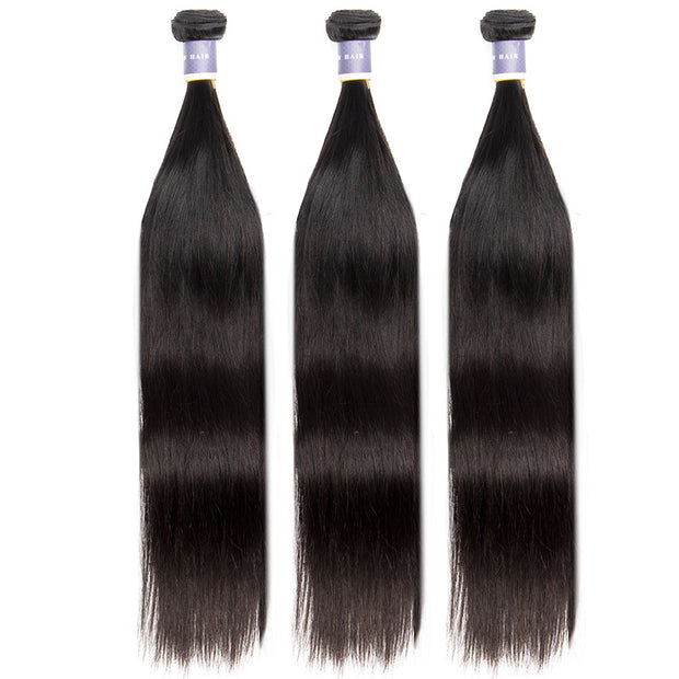 Tip-top quality Raw Hair Straight Hair Extensions 3 Bundles（never hair loss）