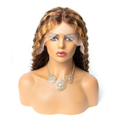 Top Virgin Wig 13x4 Deep Wave Lace Front Blonde Highlight Wig 180 Density (18"-28" Available) - Hershow