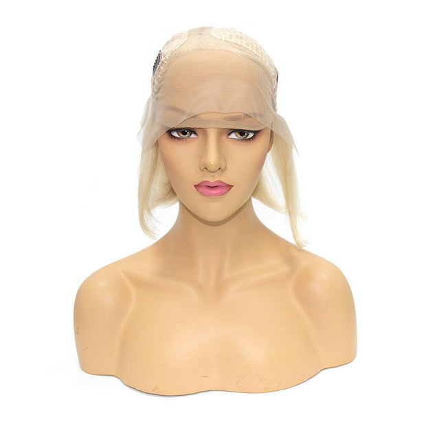 Top Virgin 613 Blonde 13x4 Straight Hair Lace Front Bob Wig 180 Density with Baby Hair (10"-14" Available) - Hershow
