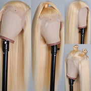 Top Virgin 613 Blonde 13x6 Straight Hair Lace Front Wig 180 Density with Baby Hair - Hershow