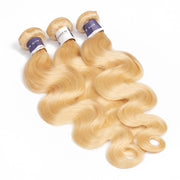 Tip-top Quality Raw Hair 613 Blonde Body Wave Extensions 3 Bundles（never hair loss）