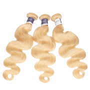 Tip-top Quality Raw Hair 613 Blonde Body Wave Extensions 3 Bundles（never hair loss）