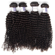 Tip-top quality Raw Kinky Curly 4 Bundles with 4x4 Closure（never hair loss）