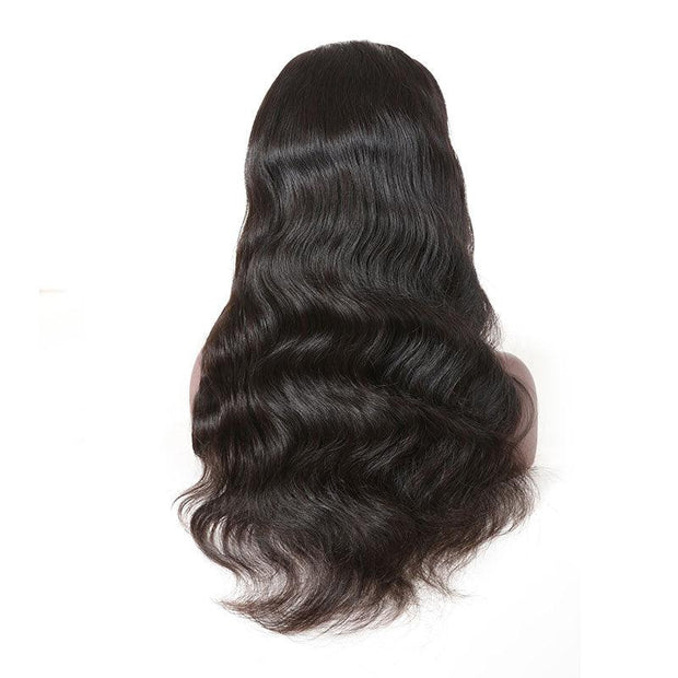 Top Virgin 13x4 Body Wave Lace Front Transparent Wig 180 Density with Baby Hair - Hershow